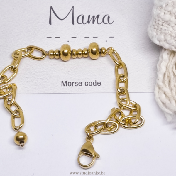 Armband MAMA morse code rechthoekig